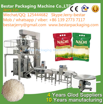 آلة تعبئة أكياس الأرز الآلية BSTV-420AZ 500g,1KG,2KG،2.5 كيلوغرام، 3 كيلوغرام، 5 كيلوغرام