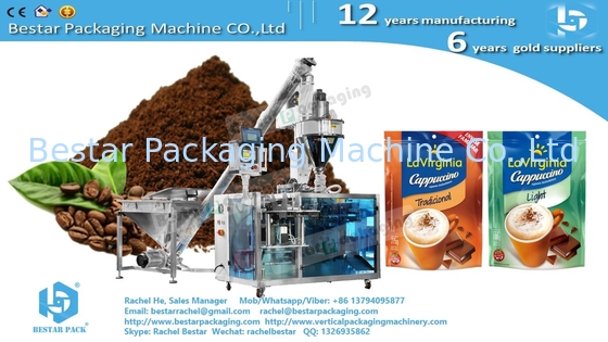 كيس القهوة المسحوق السحب الوقوف أوتوماتيكي Doypack حزمة آلة BSDP260