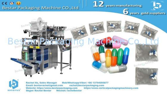 آلة عد وتعبئة مع 3 هزازات لتعبئة أكياس كبسولات الدواء