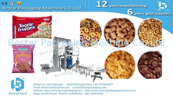 آلة تعبئة دقيق الشوفان مع مقياس أوتوماتيكي وتسمية الجانبين BSTV-450AZ