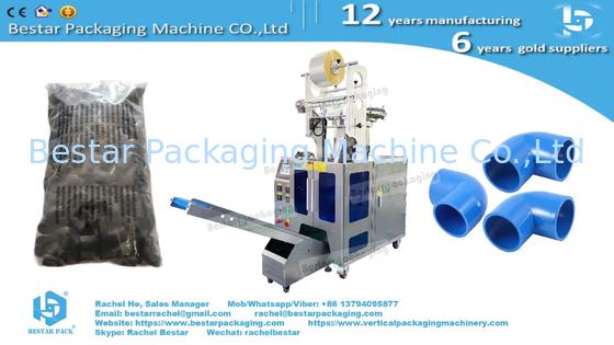 Counting packing machine with enlarged vibration and stronger frame for elbow fittings