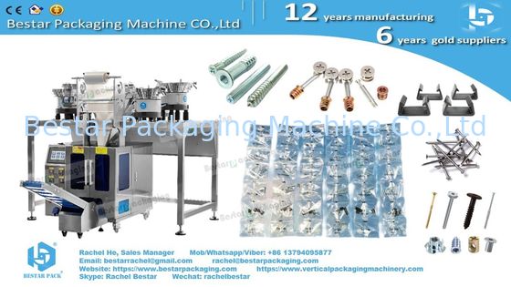 6-Bowl Auto Packing Machine for Mixed Hardware in Custom Chain Bags