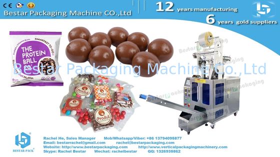 Rainbow candy automatic counting packaging machine with 8 vibrators and printer