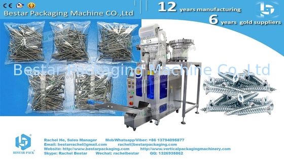 Long screw automatic alignement packaging machine with two counting bowls
