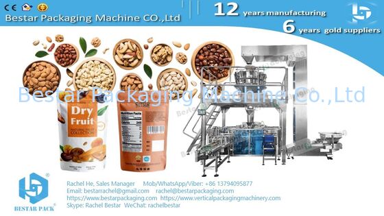 Nuts dry fruits doypack packaging machine with automatic weighing