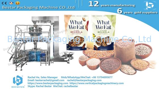 Coffee bean pouch with valve automatic weighing filling doypack machine