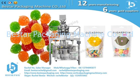 Coffee bean pouch with valve automatic weighing filling doypack machine