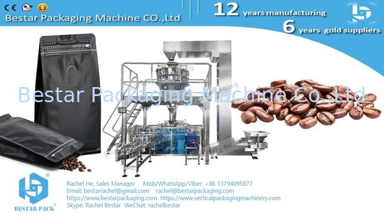 Tea leaf zipper bag automatic weighing packaging machine