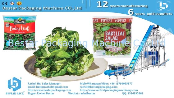 BSTV-350AZ آلة تعبئة من نوع واحد مع 14 رأس وزن لقطع الخيار اللزجة
