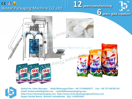آلة تعبئة مسحوق detergent VFFS 500g كيس كيس مع ثقوب قياسية للاتحاد الأوروبي